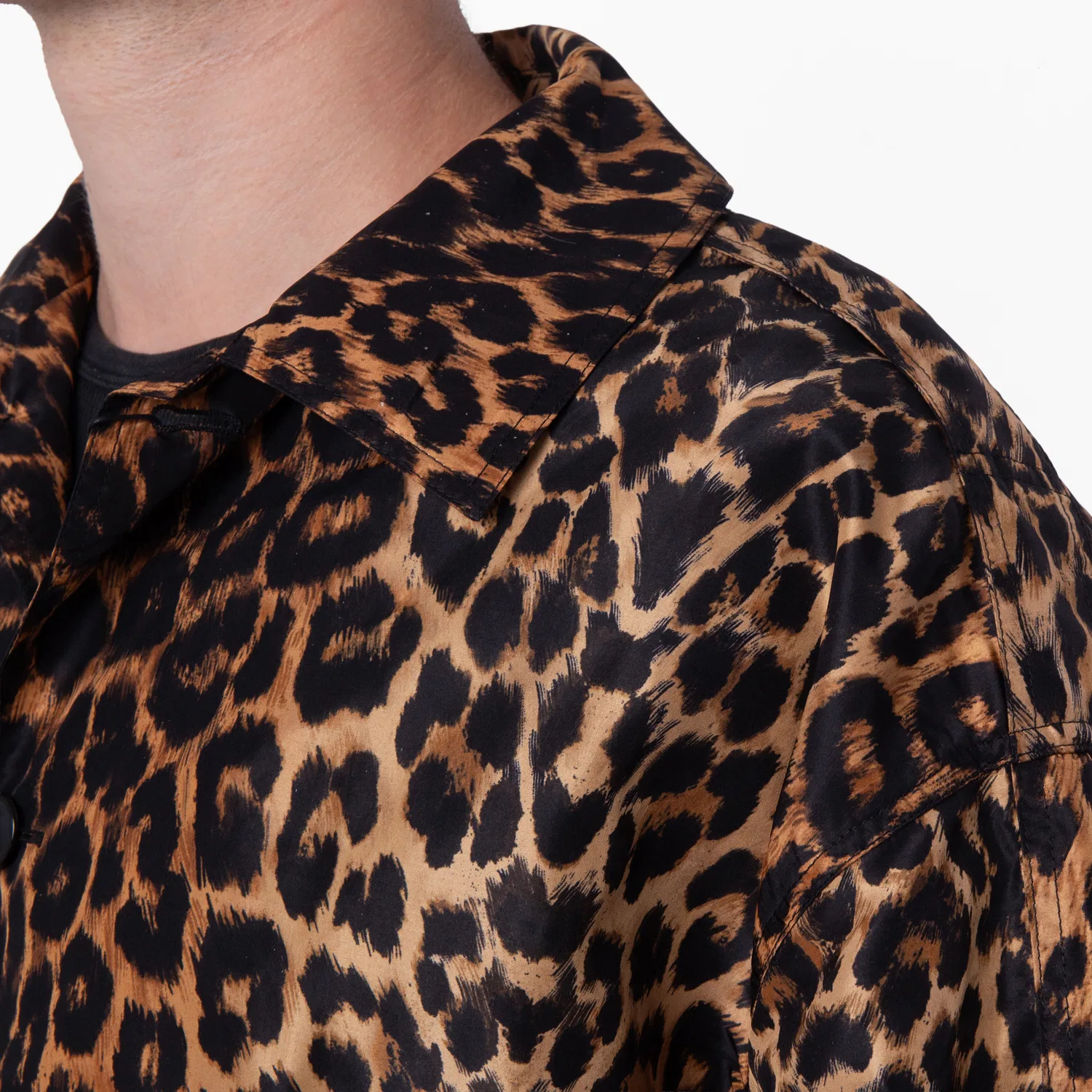 Куртка Harrington с леопардовым принтом, модель Leopard Print Harrington Jacket Saint Laurent, Fauve — фото 4