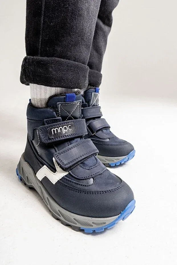 Детские ботинки для девочек анатомические Mnpc, Navy Blue — фото 2