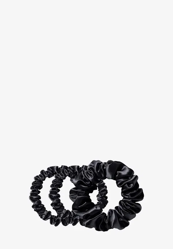 Комплект резинок для волос Silk Scrunchies Set Slip, black