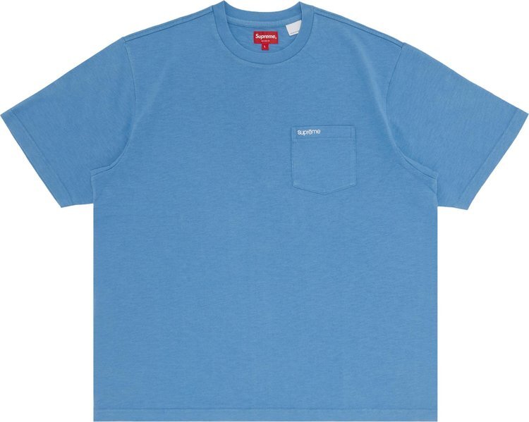 

Футболка Supreme Short-Sleeve Pocket Tee 'Light Slate', синий