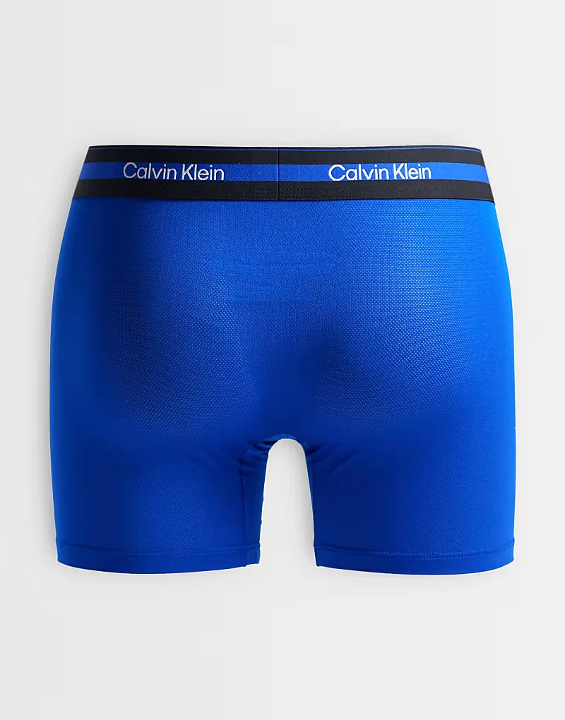 Боксеры-брифы сетчатые Icon Active 3 шт Calvin Klein, черный/синий/серый — фото 2