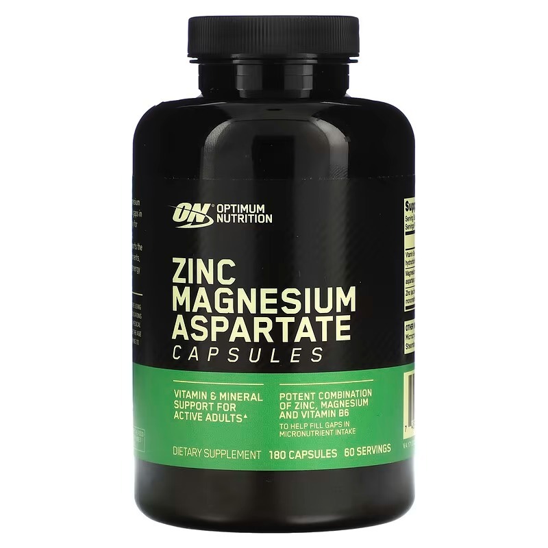 

Аспартат цинка и магния Optimum Nutrition ZMA, 180 капсул