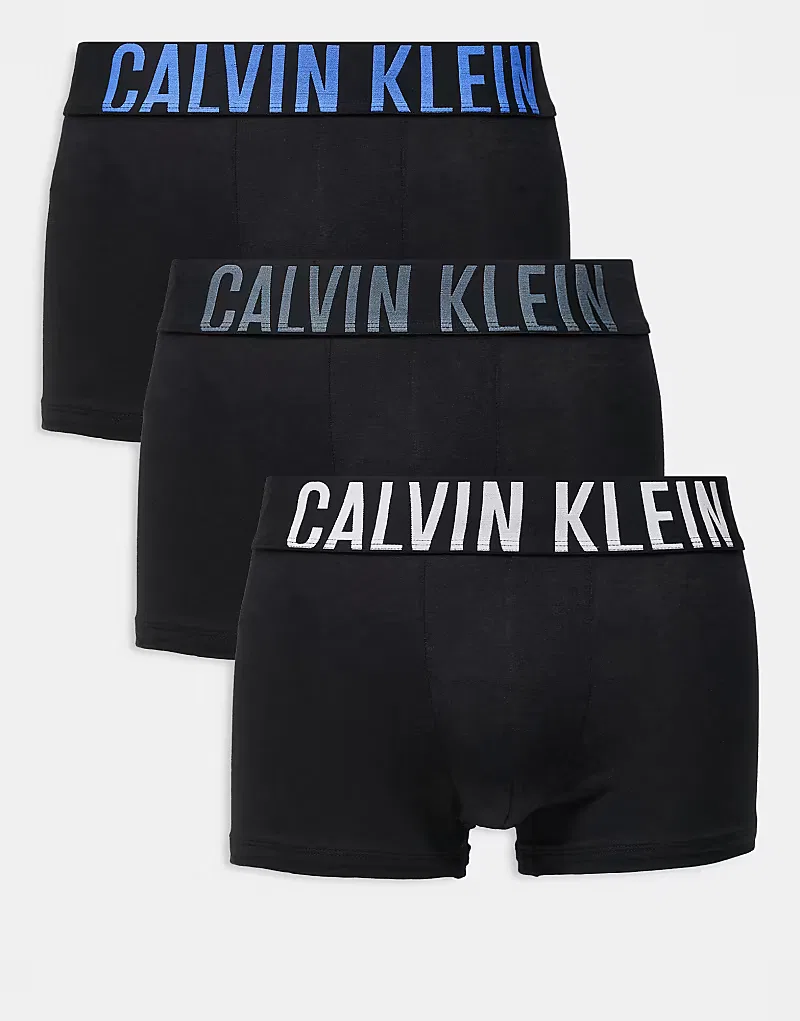 Трусы хлопковые Intense Power 3 шт Calvin Klein, мультиколор