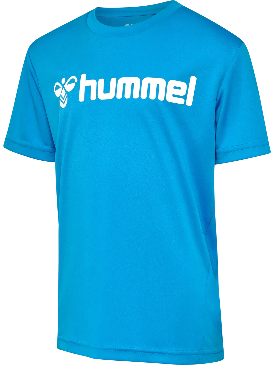 Детская спортивная футболка с коротким рукавом hummel, синий — фото 3