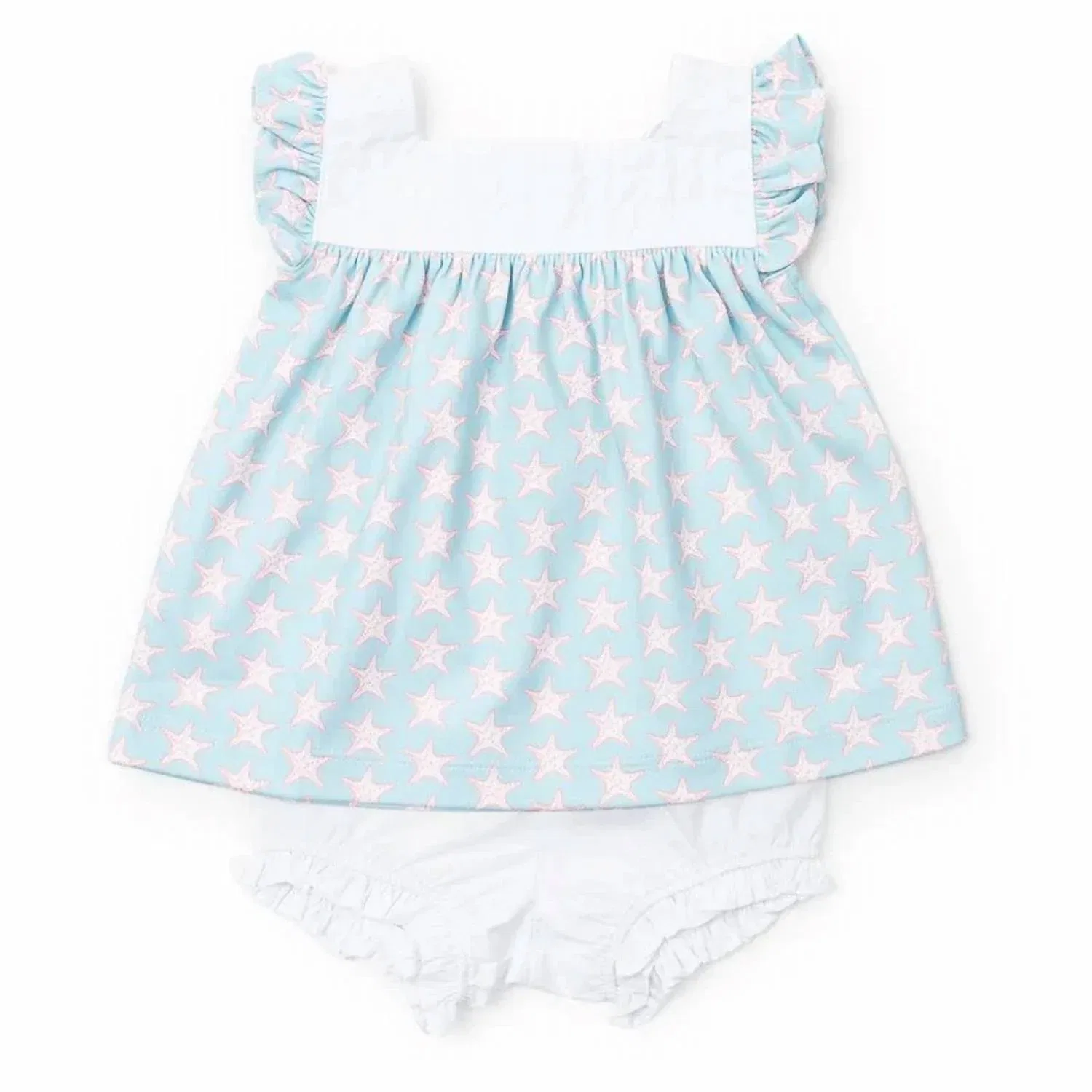 Детский комплект для девочек с принтом Annie Seaside Starfish Bloomer Set lila + hayes, мультиколор