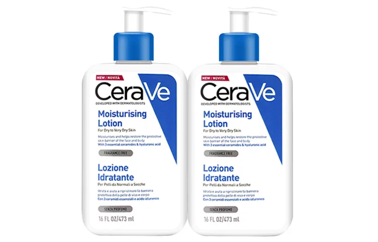 Женский увлажняющий лосьон для лица и тела CeraVe, C Lotion, 473 мл + 30 мл × 4, CeraVe — фото 2
