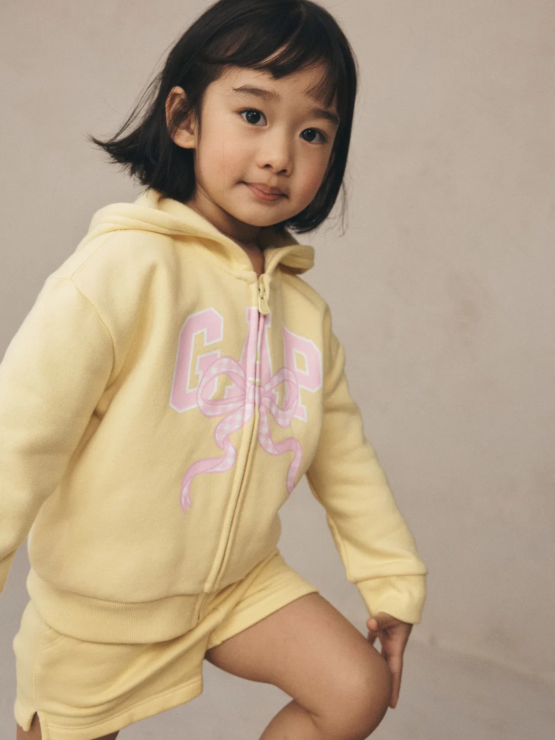 Худи-зипка с капюшоном Relaxed Logo Gap, желтый
