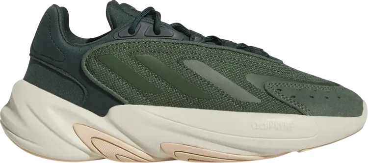 Кроссовки Adidas Ozelia J 'Shadow Green Orange', зеленый — фото 2