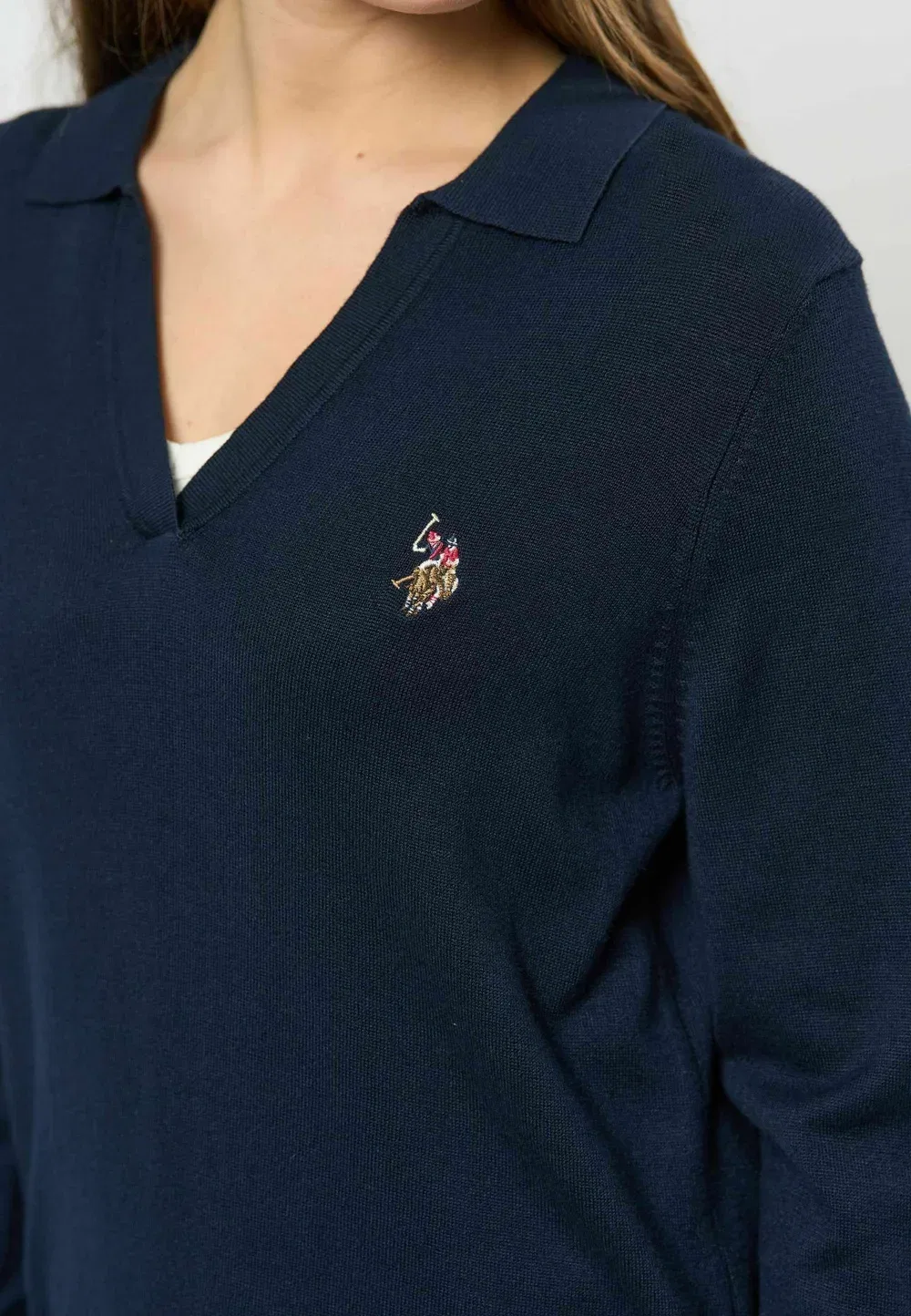 Рубашка-Поло Uwlilwan с длинным рукавом U.S. Polo Assn., Dark Sapphire — фото 4