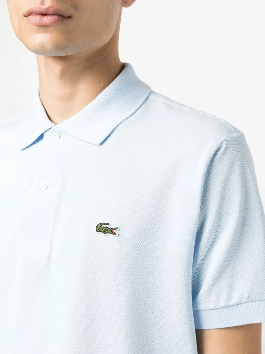 Поло с логотипом Lacoste, голубой — фото 2