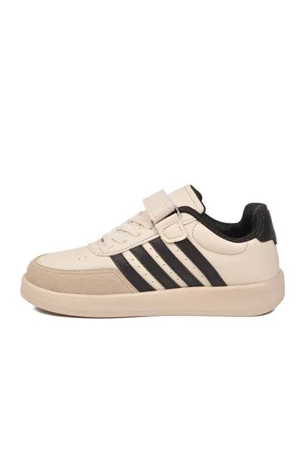 Детские спортивные туфли для девочек с липучкой Lafonten 754 f, Beige-Black Ayakmod — фото 4