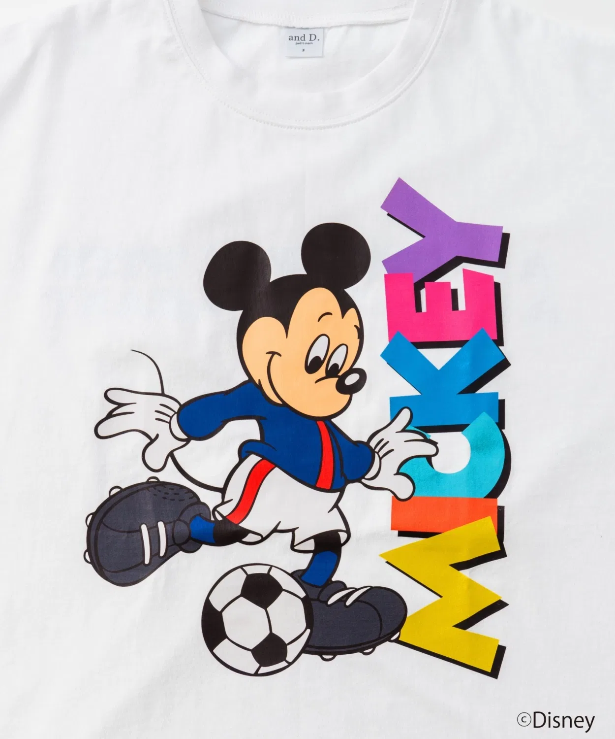 Детская футболка с принтом Soccer Dad Disney and D. petit main, Белая — фото 3
