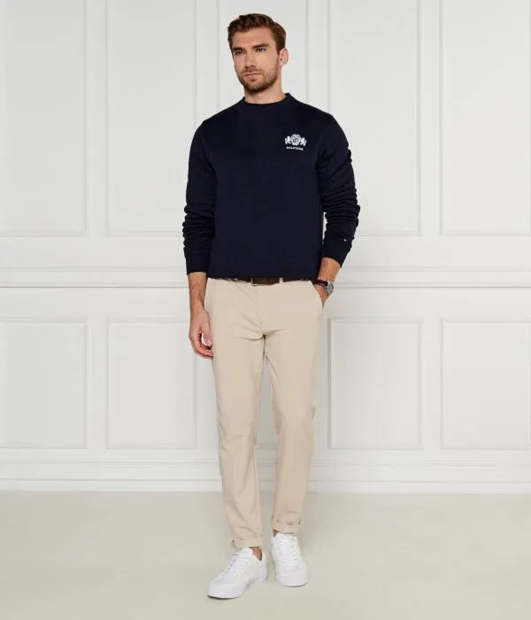 Мужской пуловер хлопковый Tommy Hilfiger, черный — фото 2