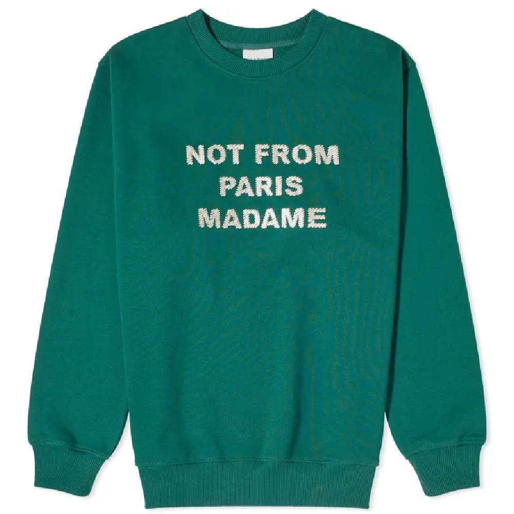 

Толстовка Drole De Monsieur Not From Paris Madame Crew, зеленый