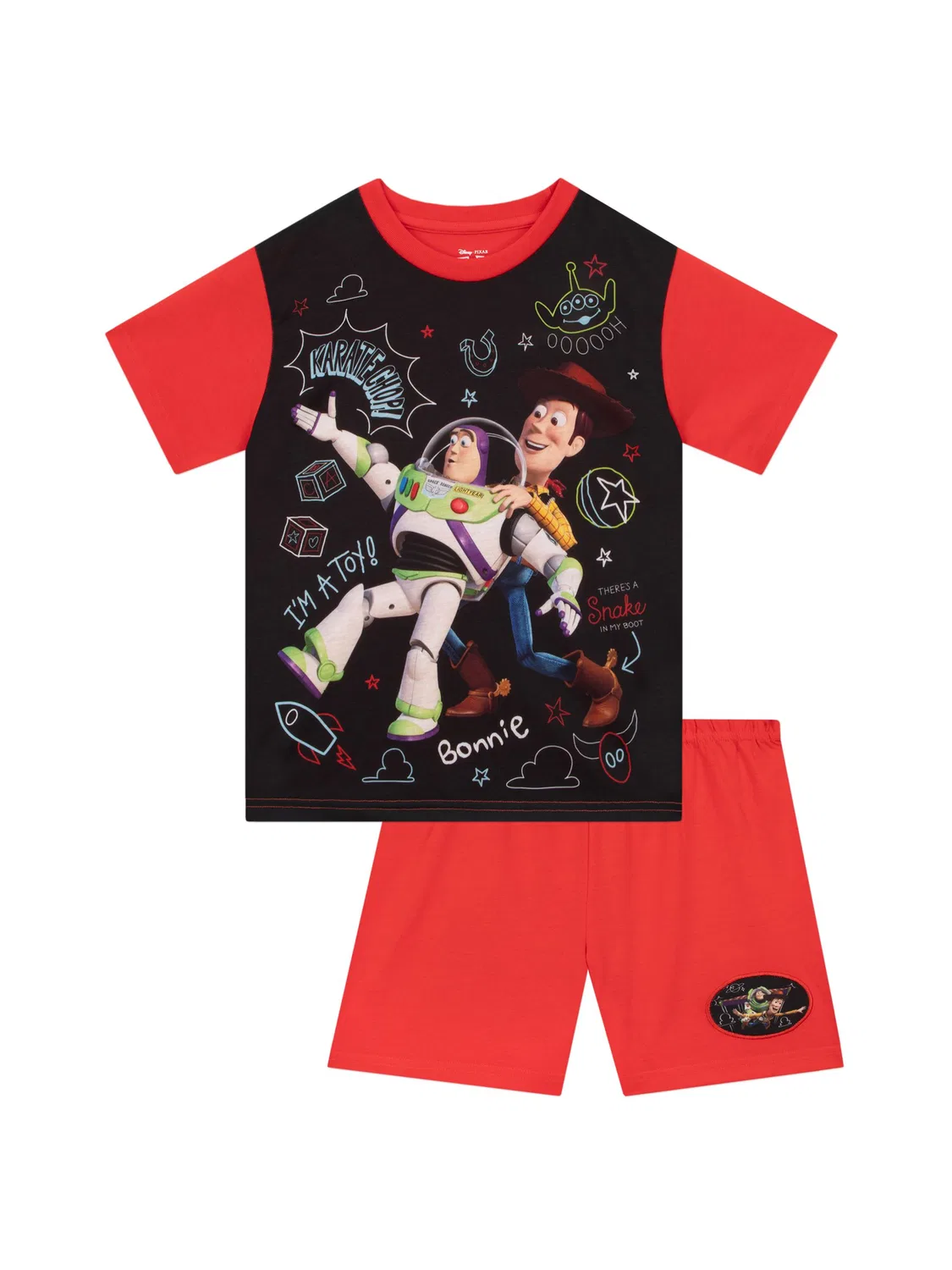Пижама короткая Toy Story Buzz and Woody Character, красный
