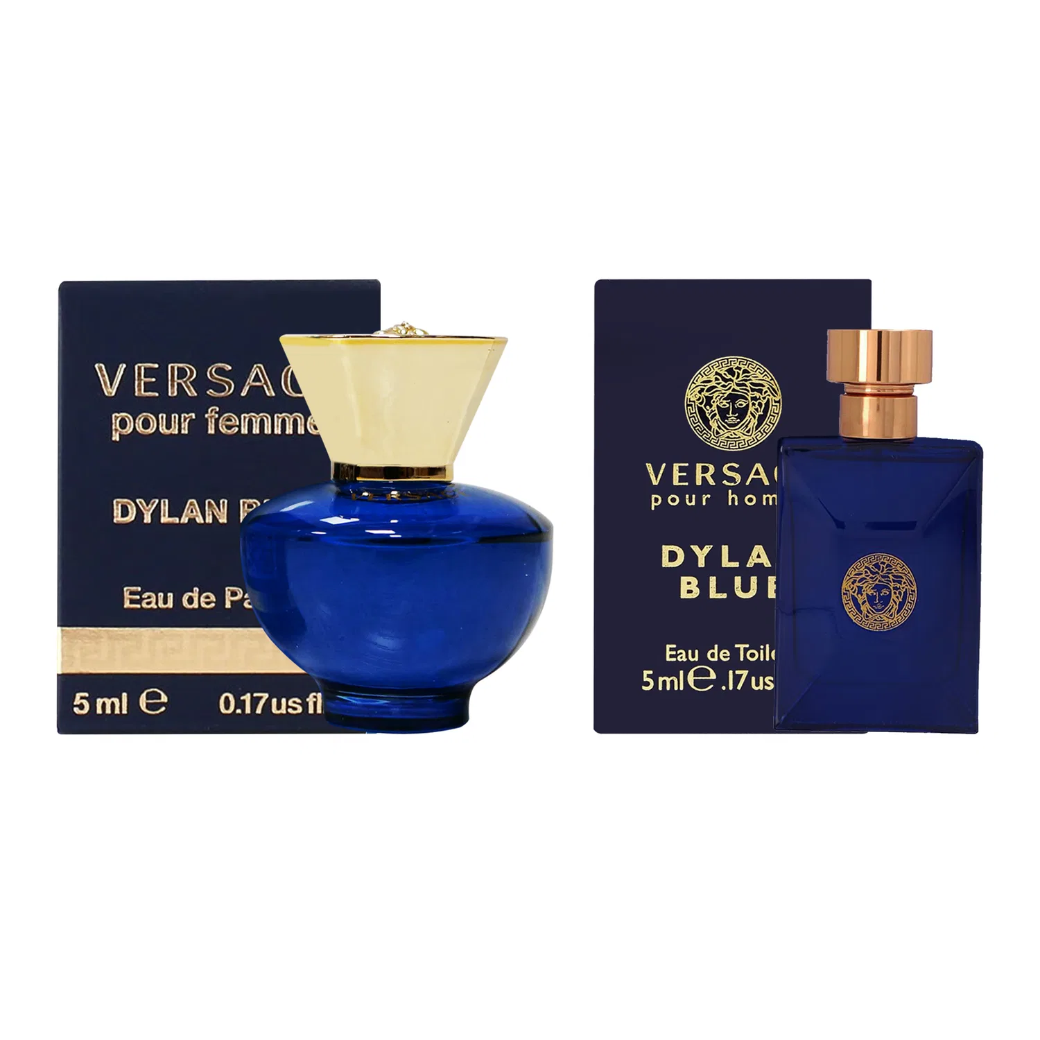 Парфюмерный набор Versace Dylan Women's Perfume 5ml + Dylan Men's Eau De Toilette 5ml, VERSACE