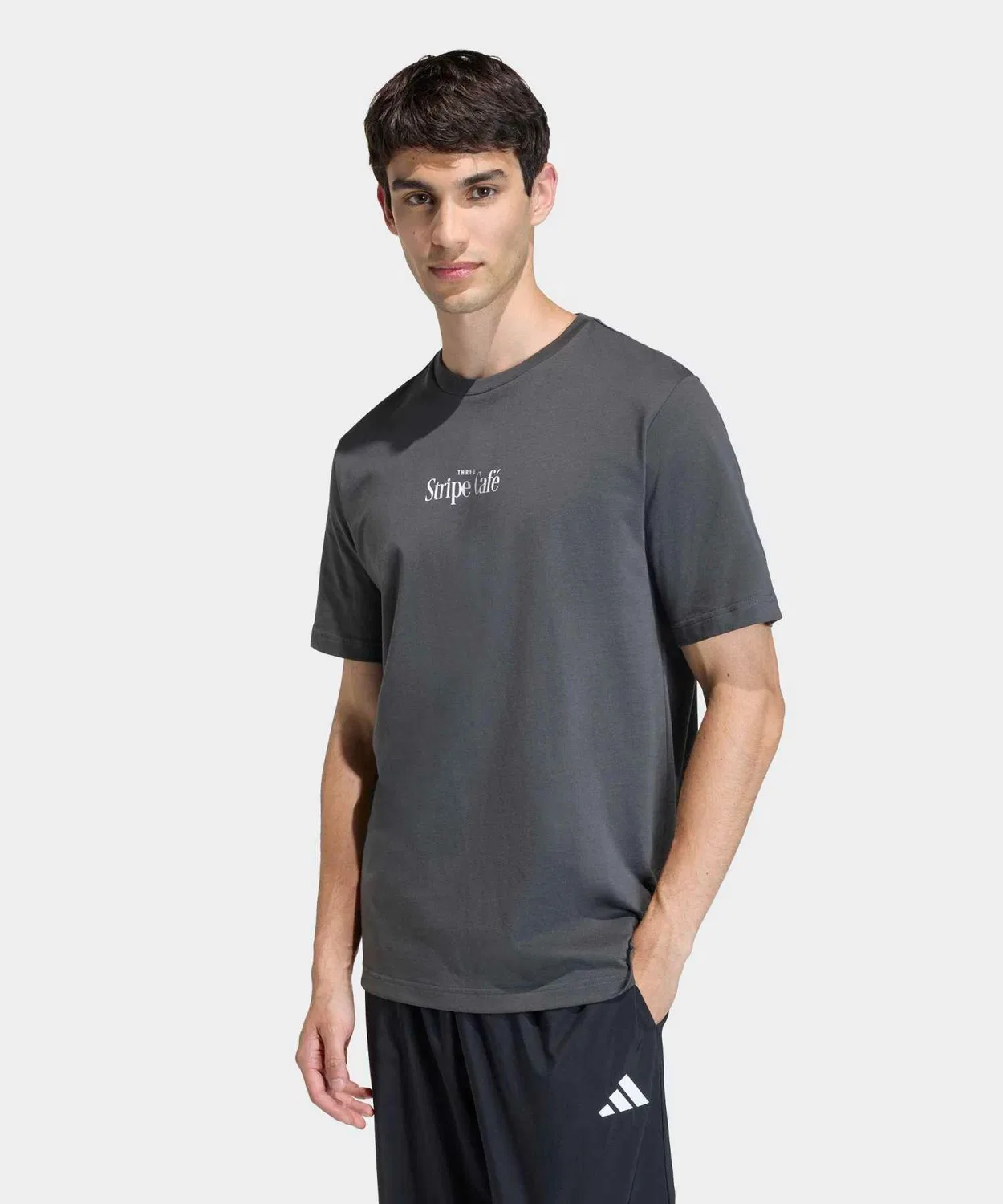 Мужская футболка с принтом Coffee Cafe Donut Box Graph T-Shirt Adidas, Grey