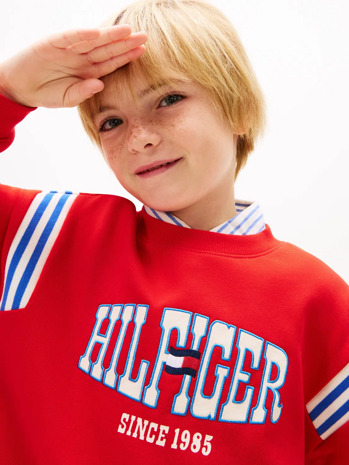 Детская худи для мальчиков с принтом Varsity Tommy Hilfiger, Красный — фото 3