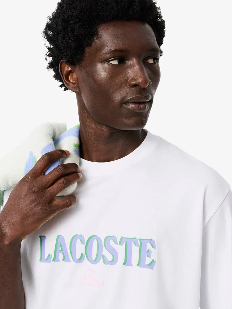 Футболка с принтом Holiday Lettering LACOSTE — фото 2
