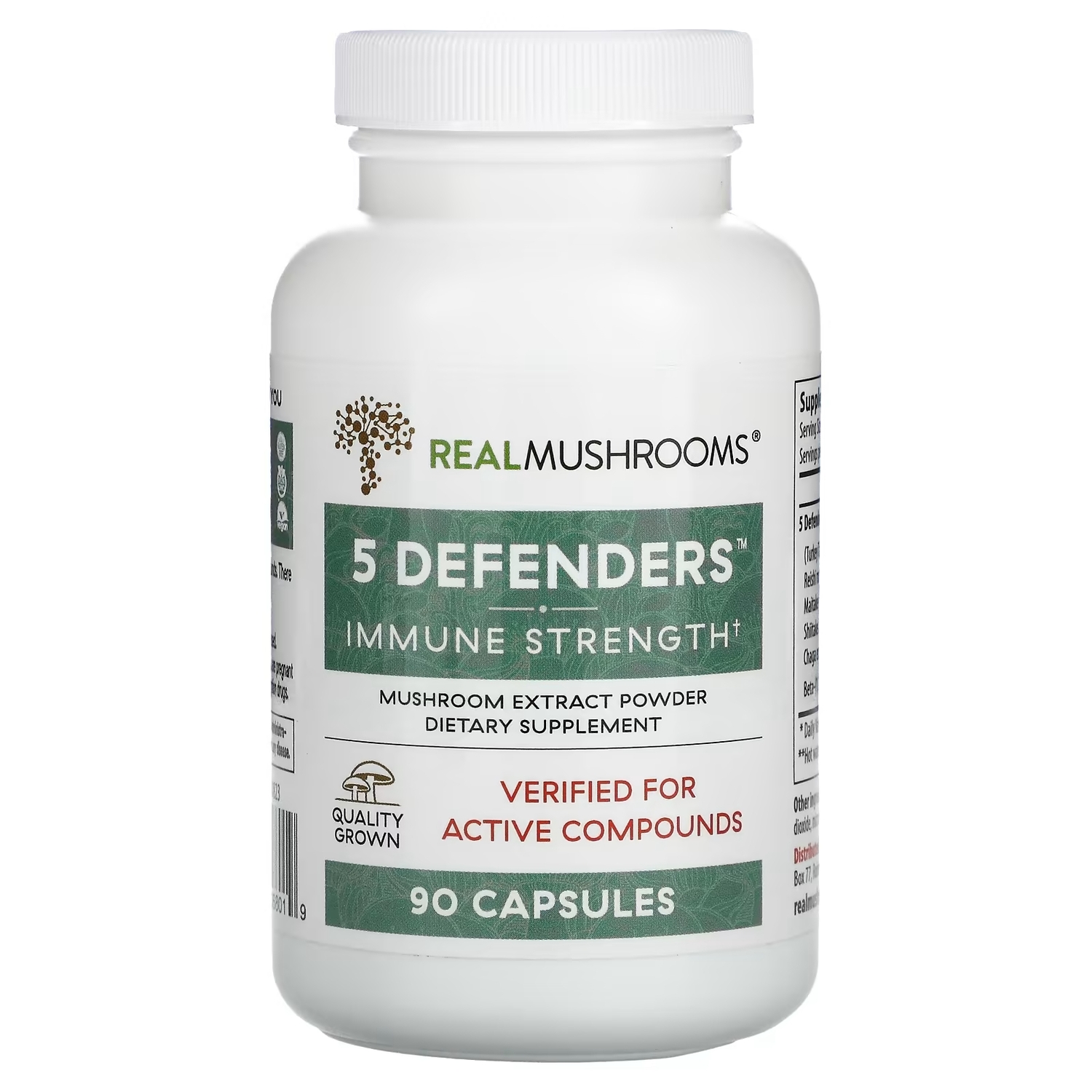 

Добавка для Укрепления Иммунитета Real Mushrooms Defenders, 90 капсул