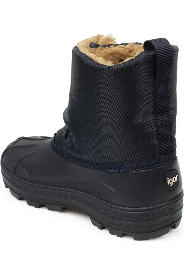 Детские ботинки для девочек на шнуровке Igor, Navy Blue — фото 4