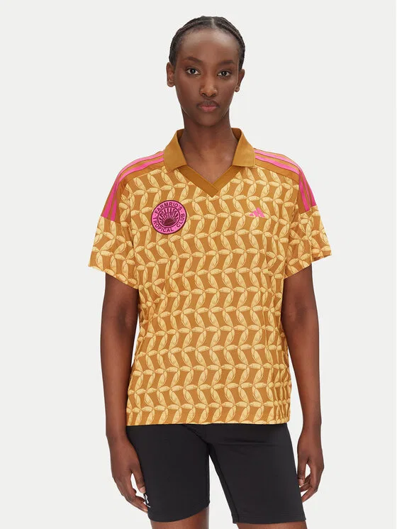 Футболка loose fit FARM Rio Adidas, оранжевый