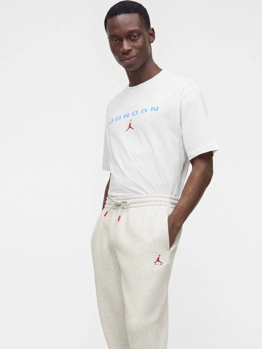 Брюки Jordan Barrel Pants 'Brooklyn' светло-серого цвета — фото 3