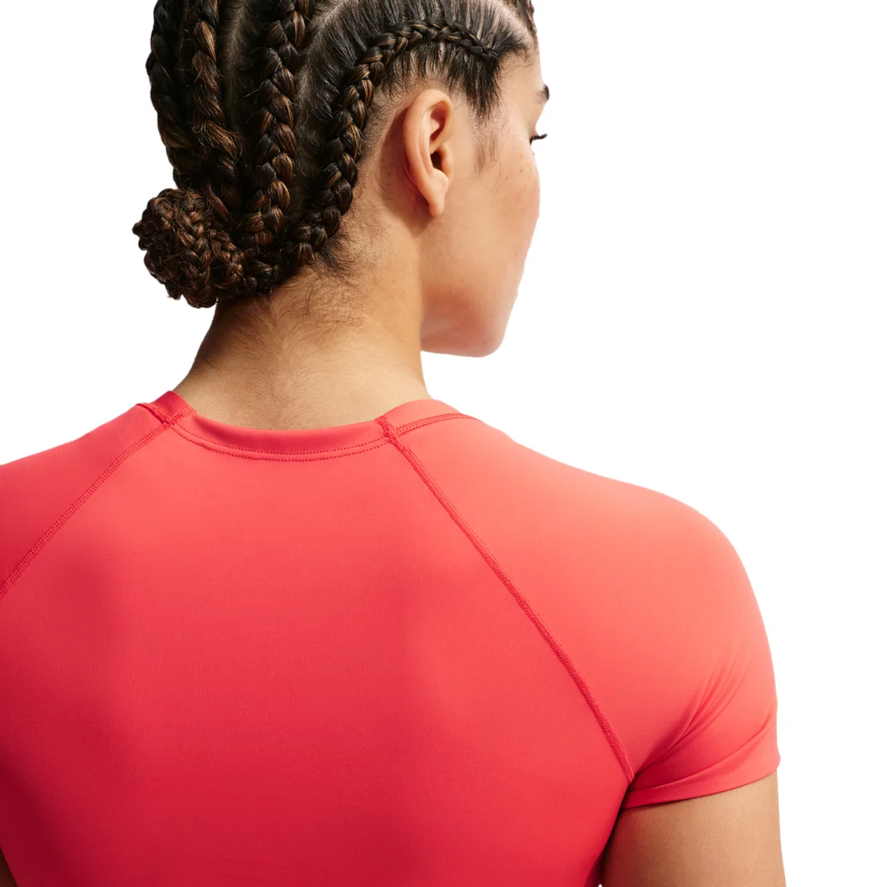 Женская футболка Nike Dri-FIT Universal Seasonal SS, цвет Lt Crimson/University Red/University Red — фото 2
