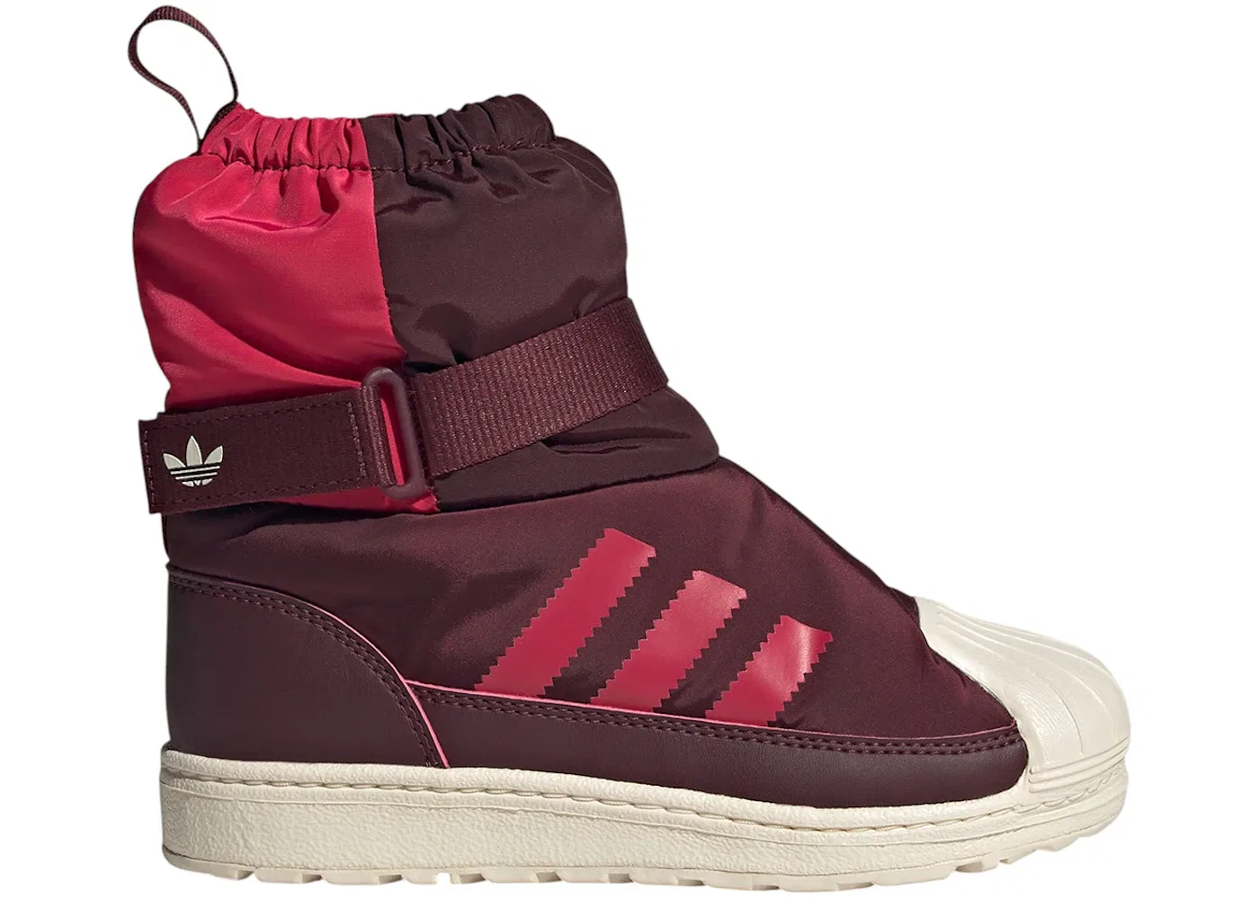 Детские ботинки с принтом Adidas Superstar 360 Winterized Boot, Maroon Wonder White Ruby Red