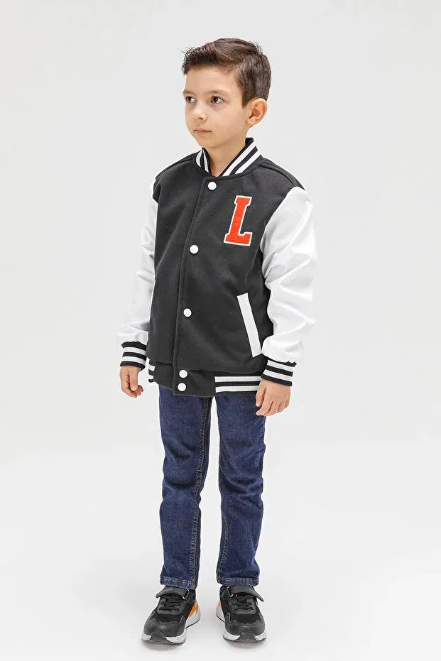 Детское пальто для мальчиков с длинным рукавом Benitto Kids, Navy Blue — фото 2