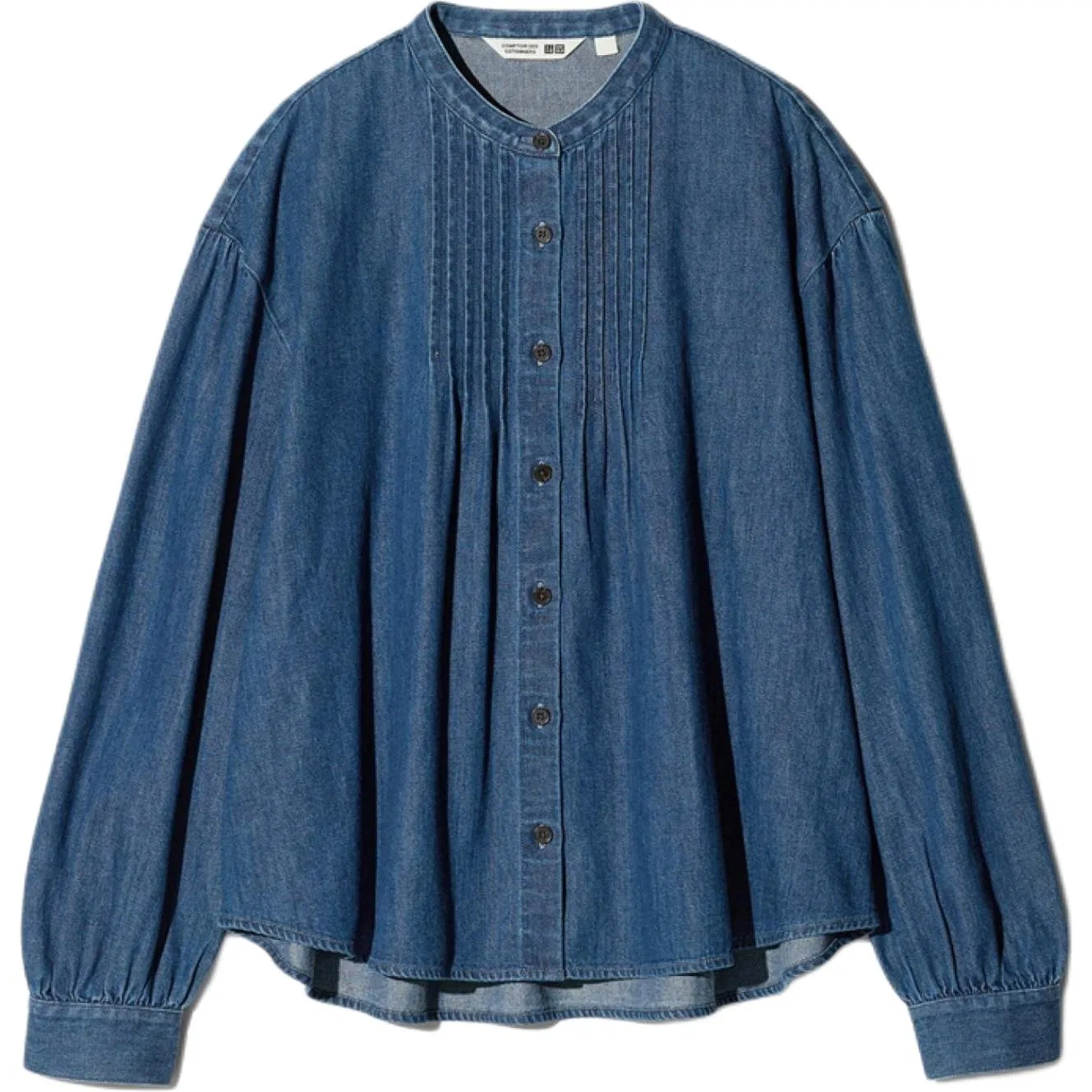Женская рубашка с круглым вырезом Comptoir Des Cotonniers UNIQLO, Royal Blue