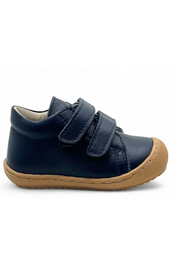 Детские кожаные туфли для девочек с ортопедической стелькой Perlina, Navy Blue