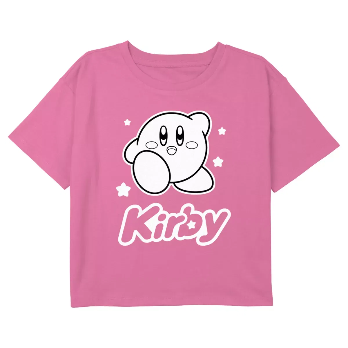 Детский графический топ-кроп с принтом Kirby Nintendo, Light Pink