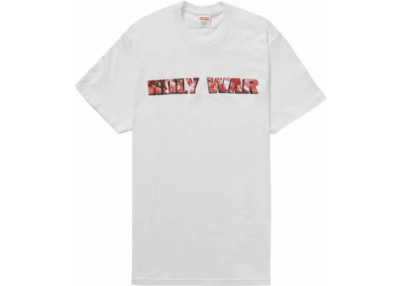 Мужская футболка с принтом Supreme Holy War Tee, White