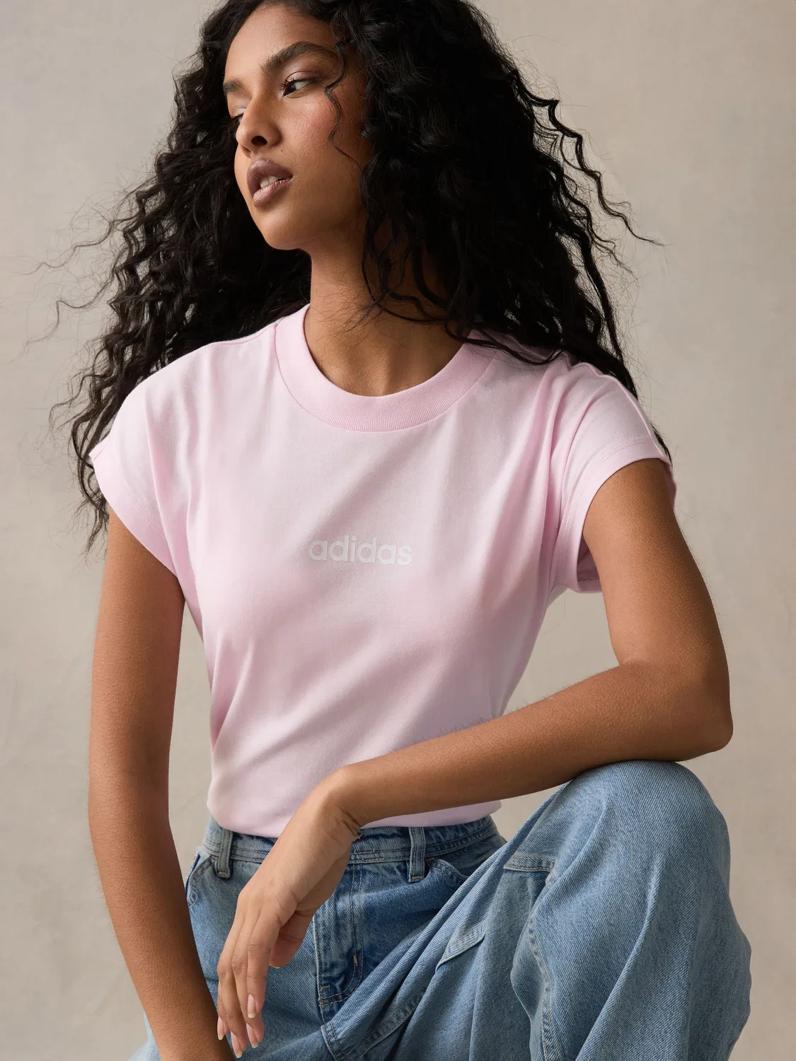 Футболка хлопковая Essentials Single Jersey adidas, розовый