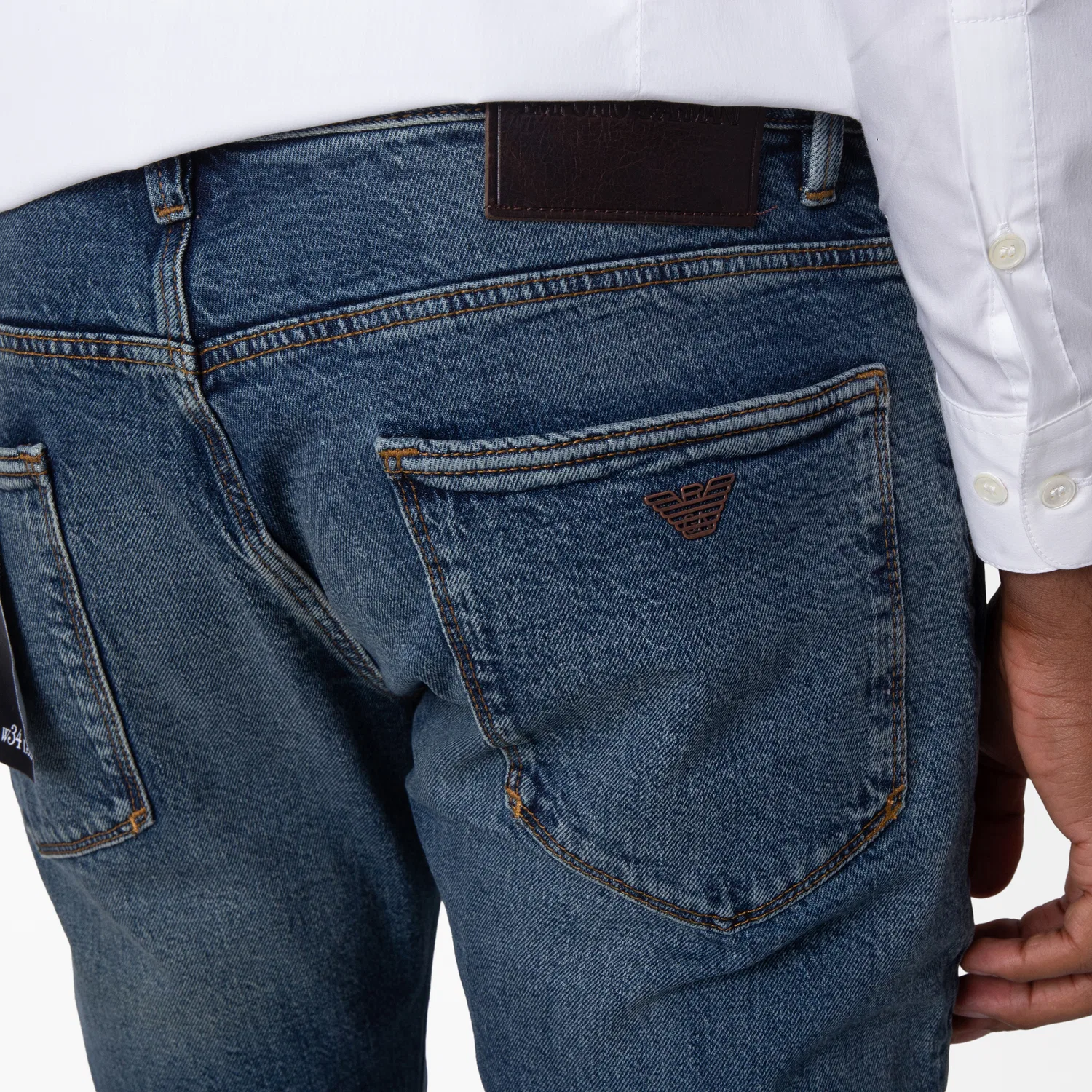 Джинсы скинни-фит J06 Slim Fit Denim Jeans Emporio Armani, Medium Blue Denim — фото 3