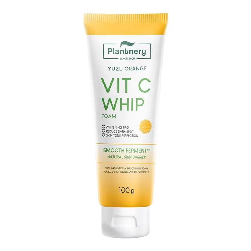 

Plantnery Пена для взбивания Yuzu Orange с витамином С 100 г. Взбитая очищающая пенка Yuzu витамин, white
