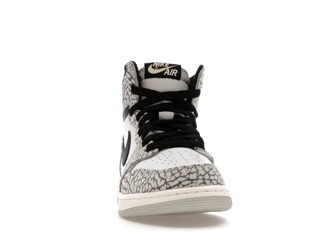 Детские кроссовки Lifestyle с принтом Elephant Print Jordan 1 Retro High OG Jordan, Tech Grey/Muslin/Black/White — фото 2