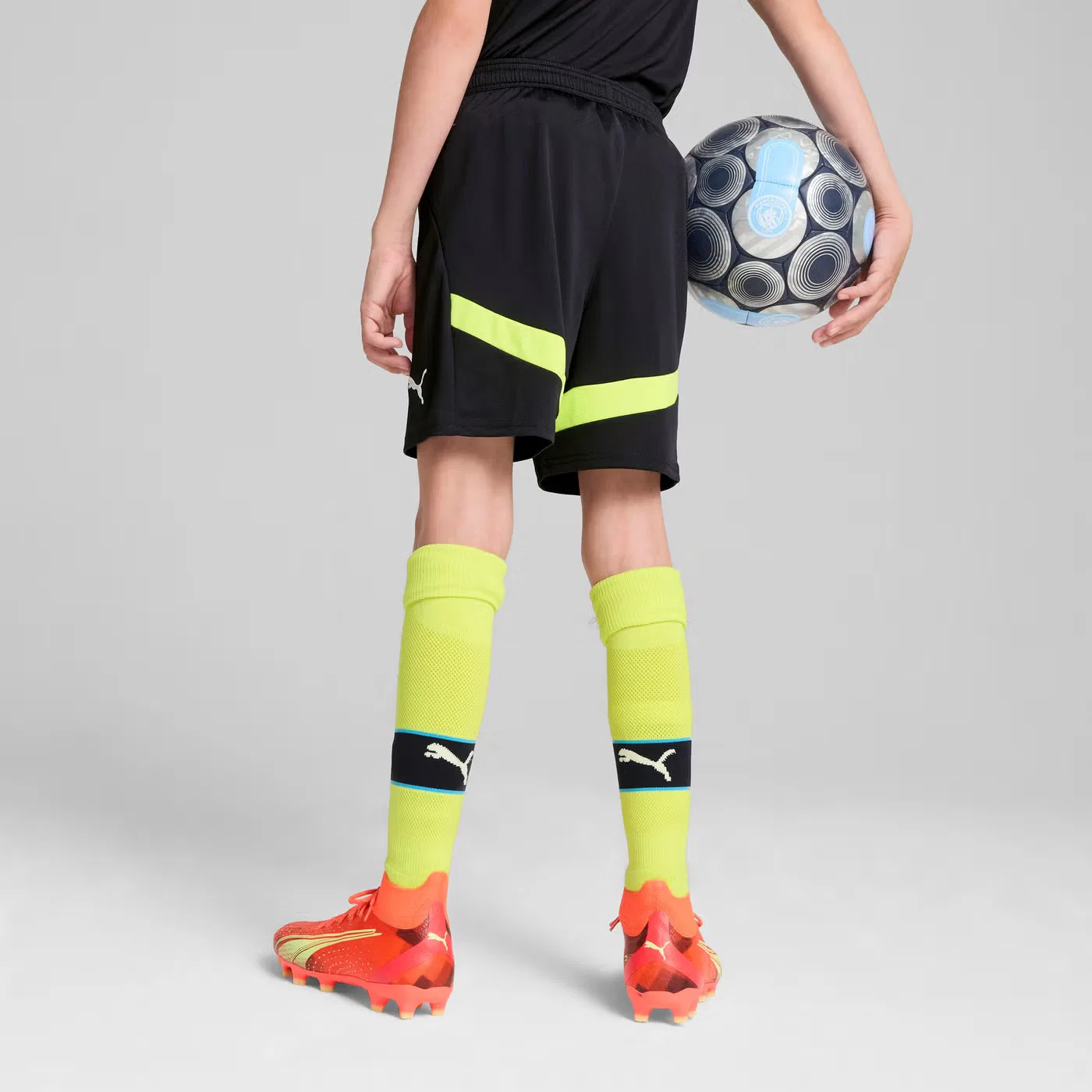 Шорты футбольные детские Manchester City 24/25 Puma, черный — фото 4
