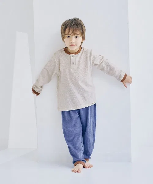 Детская пижама с длинным рукавомиз хлопка GITA, Sand Beige