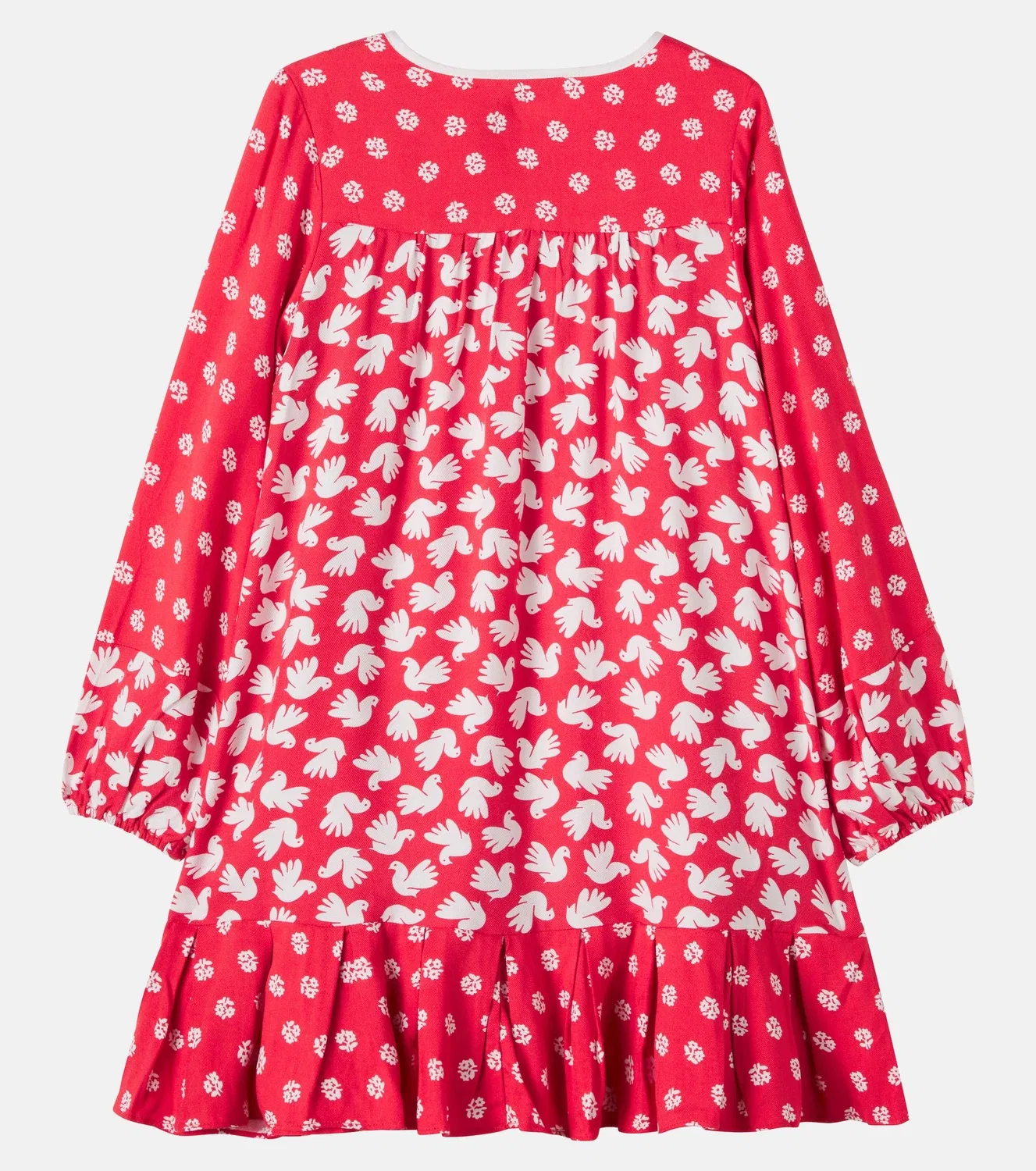 Платье с принтом и рюшами Stella McCartney Kids, красный — фото 3