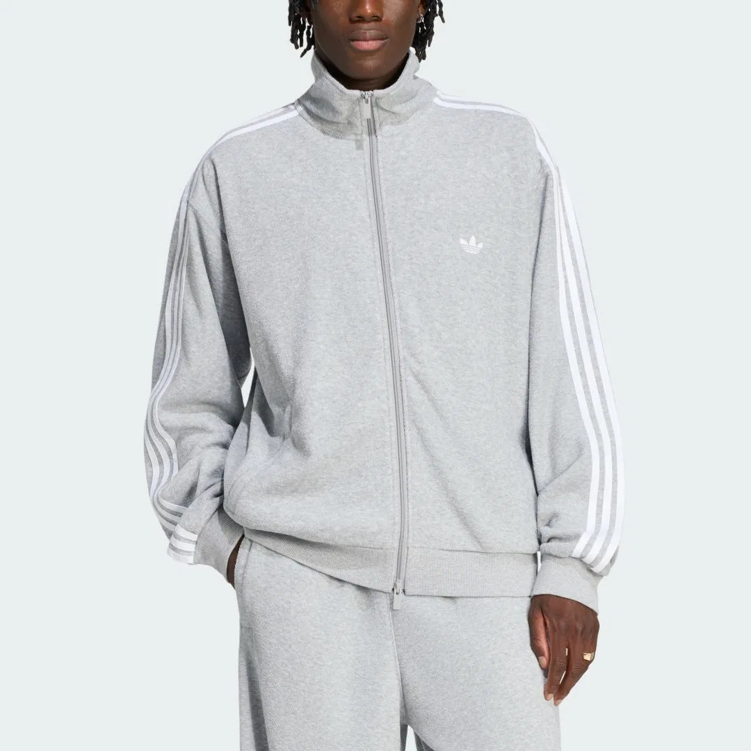 Женская куртка из букле с воротником-стойкой Adidas Originals, Medium Heather Gray — фото 3