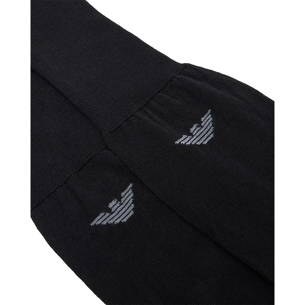 Носки хлопковые Dressy Cotton Lisle Emporio Armani, черный — фото 2