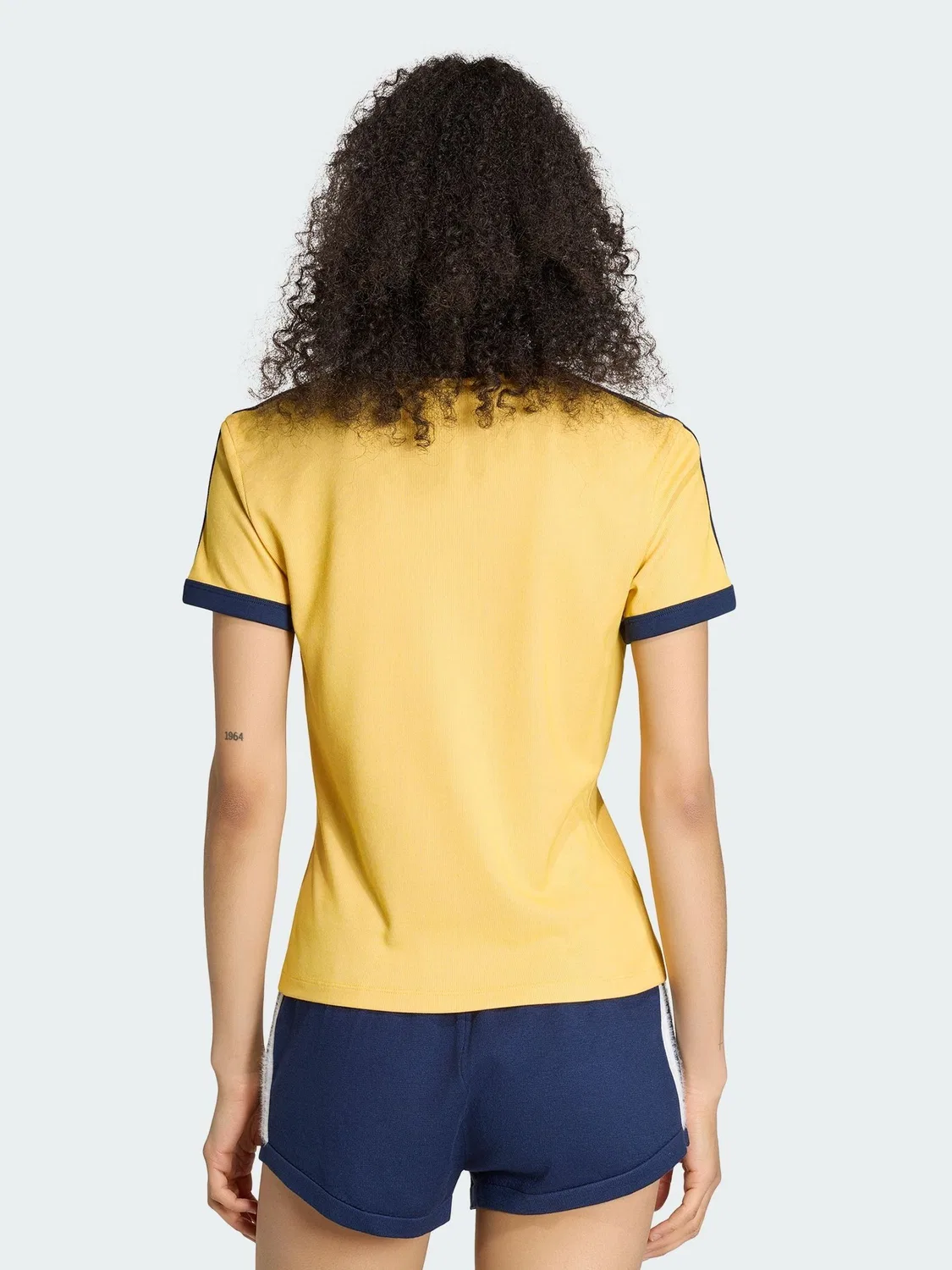 Футболка с 3 полосками Cali, adidas Originals, светло-голубой — фото 2