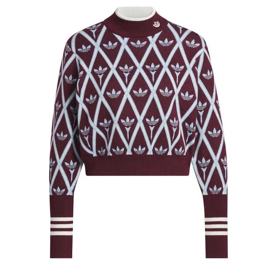 Спортивный свитер ADIDAS PERFORMANCE 'Originals Trefoil' в бордовом цвете