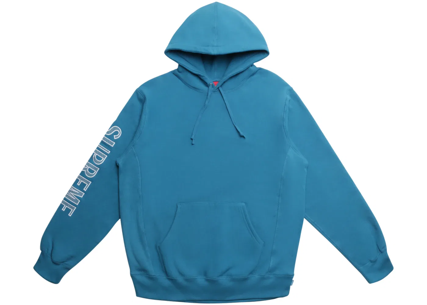 Мужской худи с вышивкой на рукаве Supreme, Dark Aqua