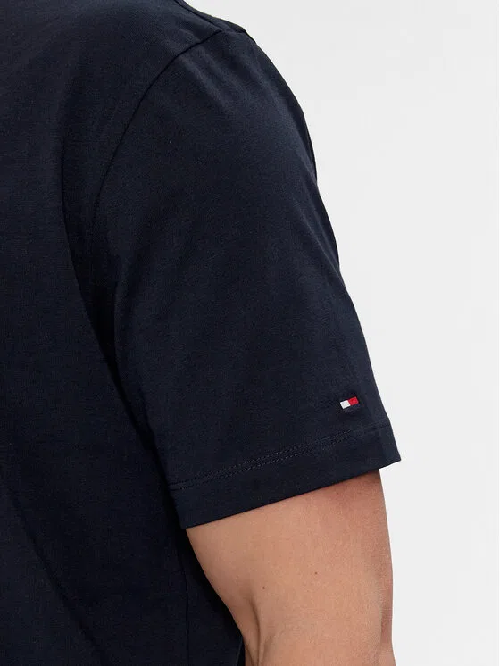 Футболка regular fit Script Logo Tee Tommy Hilfiger, темно-синий — фото 4