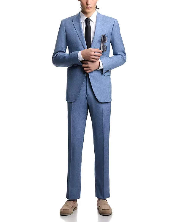 Мужской костюм slim fit Emporio Armani, Light Blue Melange