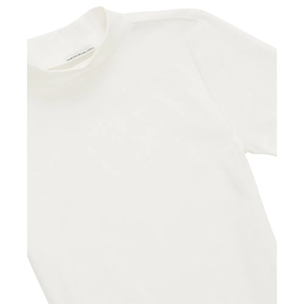 Детская футболка с коротким рукавом Cropped Rib T-shirt Tom tailor, White — фото 3