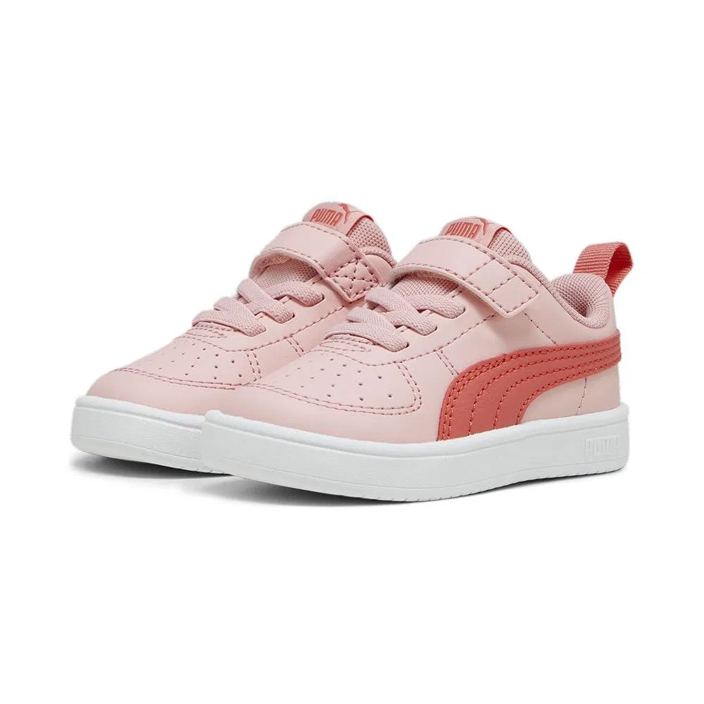 Детские кроссовки с эластичной шнуровкой PUMA Rickie AC PS, Peach Smoothie Electric Blush PUMA White — фото 2